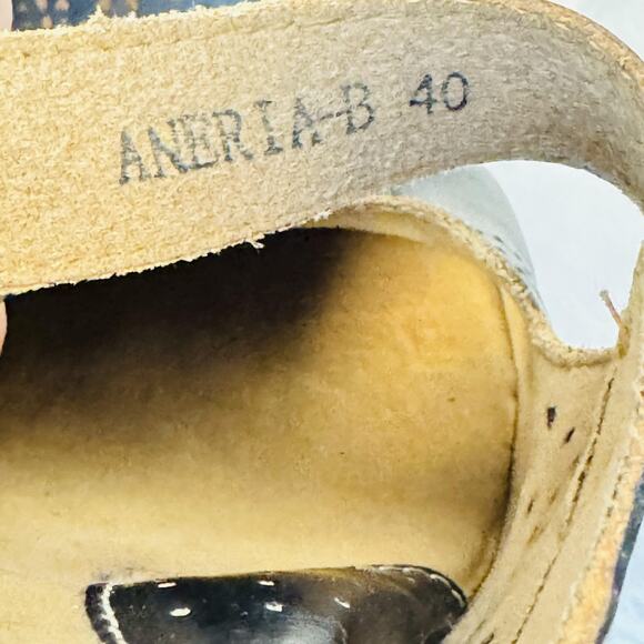 Spring Step L'Artiste Shoes Womens 9 Black Leather Aneria Mary Jane Wedge Clog - Picture 12 of 13